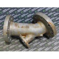 4" Aloyco 34882 Stainless Steel Y Pipe Junction CF10M 1.75" Side Port Used