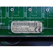 Fisher Rosemount CL6775X1-A1 Sim Relay Output Terminator 12P0100X012 Rev. D Used