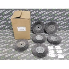 Lot of 6 Weiler 01065 6" Narrow Crimped Wire Wheel .0118 Wire 5/8" 6000RPM New