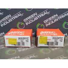 Lot of 2 MRC 205SFFC Deep Groove Ball Bearing 25mm Bore 52mm OD 20.5mm W