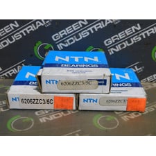Lot of 3 NTN 6206ZZC3/5C Radial Bearings 30mm Bore 62mm OD 16mm Width New