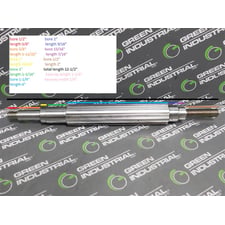 Unbranded Threaded Keyed Stepped Shaft 12-1/2" L Keyway 3/16" W x 1-5/32" L New