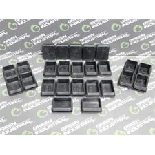 Lot of 25 Mocap RC1-1/2*2D Finishing Plugs for Rectangular Tubing 2"x1-1/2" New