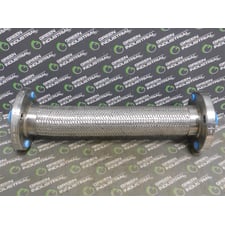 Unbranded Flanged Stainless Steel Braided Hose 18" long 2" bore 150# New