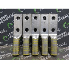 Lot of 5 Panduit LCCX250-12 Two Hole Long Flex Barrel w/ Window Copper Lugs New