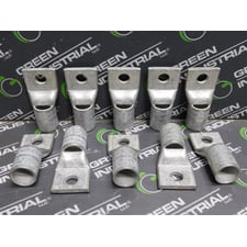 Lot of 10 Burndy YA30-L24 Standard Barrel Compression Terminals HYLUG Surplus