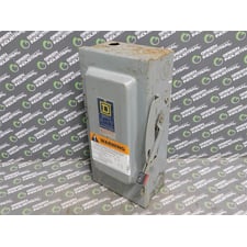 Square D H362 Safety Switch Series E1 60A 600VAC/DC Type 1 Enclosure Used