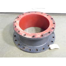 Unbranded Urethane Lined Pipe Adapter 20" to 16" 150 lb Suction Capacity Surplus
