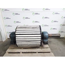 24" Diameter Crown Face Conveyor Pulley Drum Assembly 60" Shaft Used