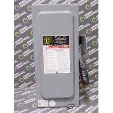 Square D H221N Heavy Duty Fusible Safety Switch 30 Amps 240VAC Series F05 Used