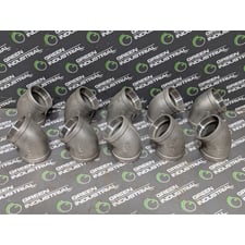 Lot of 10 SCI 45° Angle Elbow 304 Stainless Non-Threaded Fittings 1-1/2" New