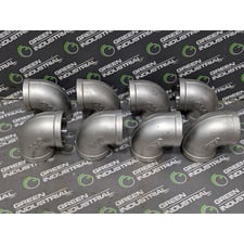 Lot of 8 SCI Right Angle Elbow 304 Stainless Non-Threaded Fittings 1-1/2" New