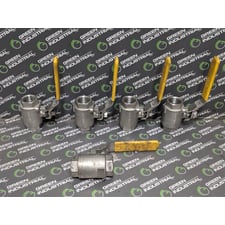 Lot of 5 Virginia CF8M Stainless Steel 1" Ball Valves 1000 WOG Used