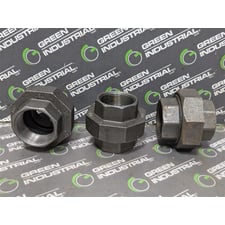 Lot of 3 Parker 1-1/2" Class 150 Malleable Iron Unions New