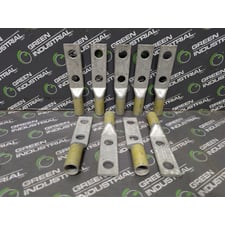 Lot of 9 Burndy YA29-2N Long Barrel Compression Terminals HYLUG Surplus