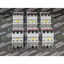 Lot of 6 ABB S203-K16 Three Pole Circuit Breakers 16A 400VAC Used