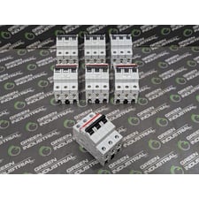 Lot of 7 ABB S203-K6 Three Pole Circuit Breakers 6A 400VAC Used
