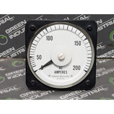 General Electric 50-103131LSRL2 AB40 AC Ammeter 0-200 Amps Used