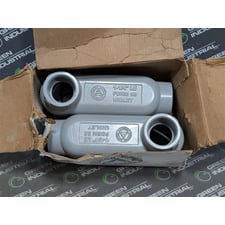 2 Pack of EGS / Appleton LB-125ACGA Unilet Conduit Elbows 1-1/4" New NIB