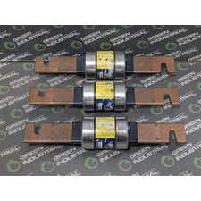 Lot of 3 Bussmann LPS-RK-400SP Low-Peak Dual Element Fuses 400A Blue Used